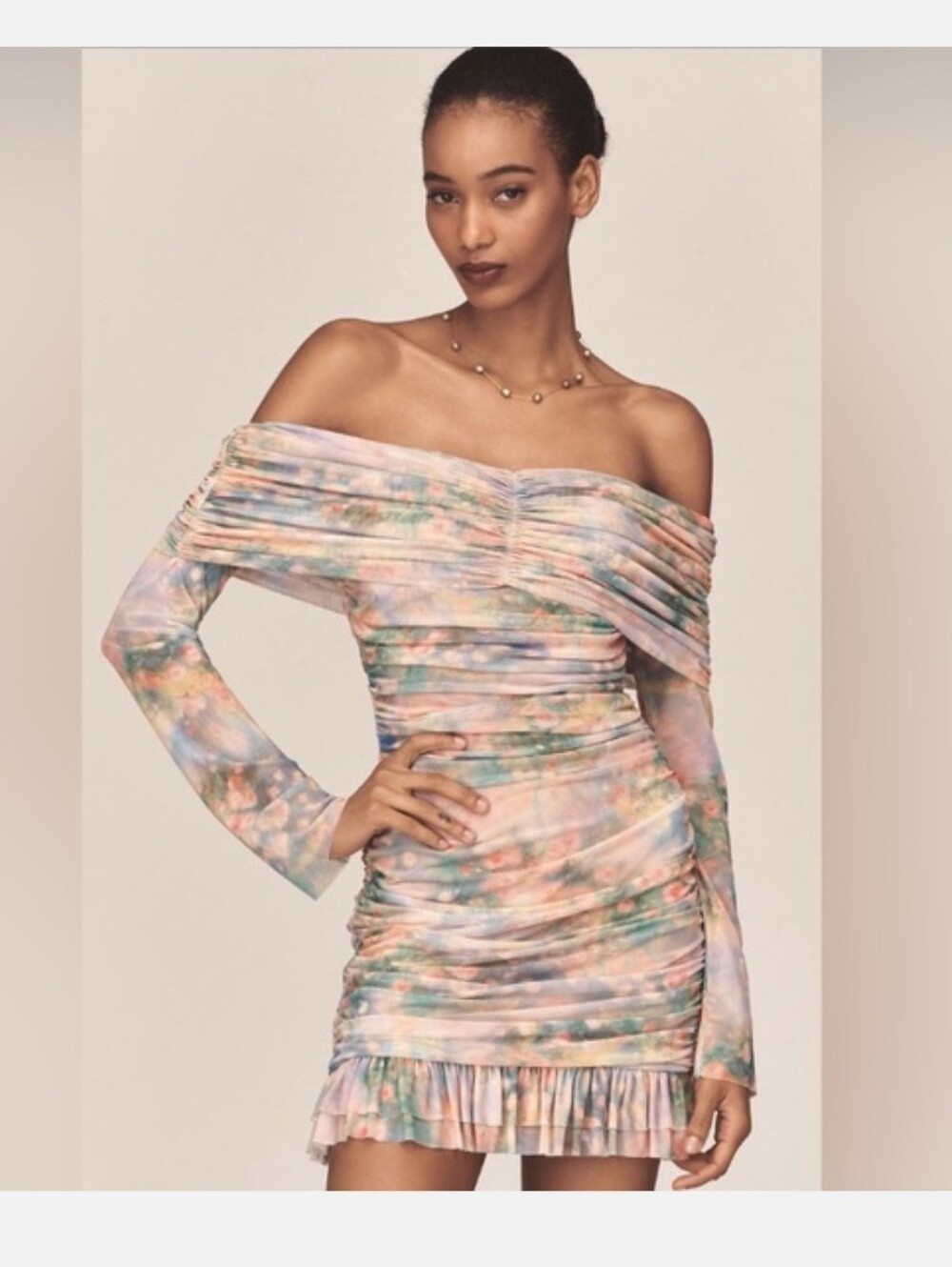 AFRM Fay Off-shoulder Mini dress, NWT